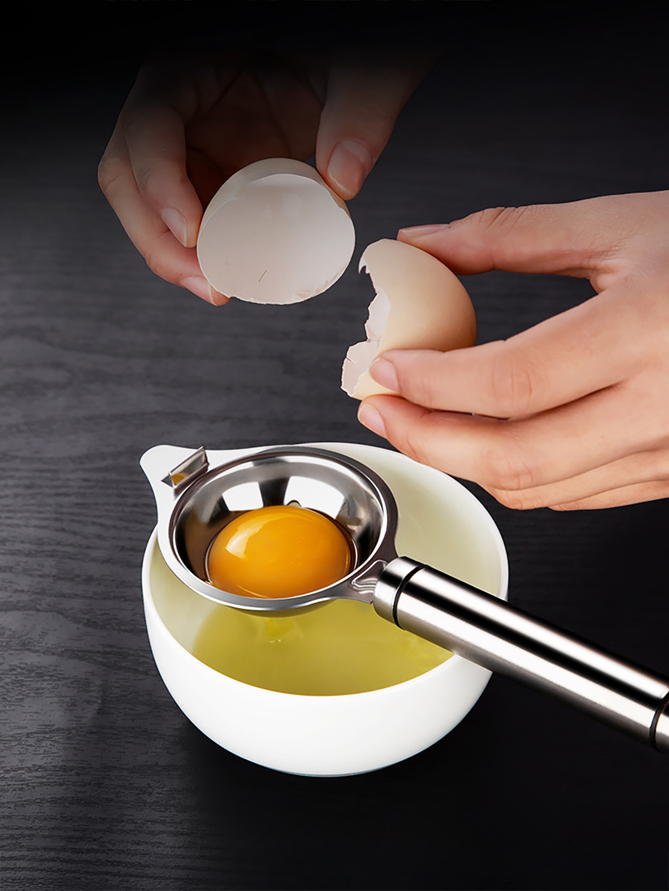 Egg Separator Tool - Separador de Huevos de Acero Inoxidable