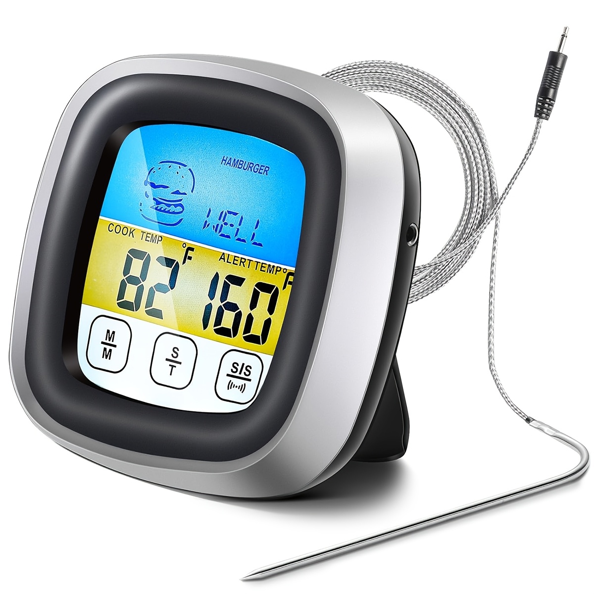 Instant Read Thermometer - Termómetro Digital para Carne, Temporizador para