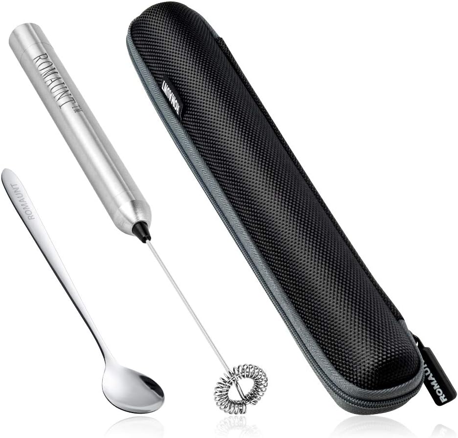 Milk Frother - Espumador de Leche Eléctrico Portátil, Funciona