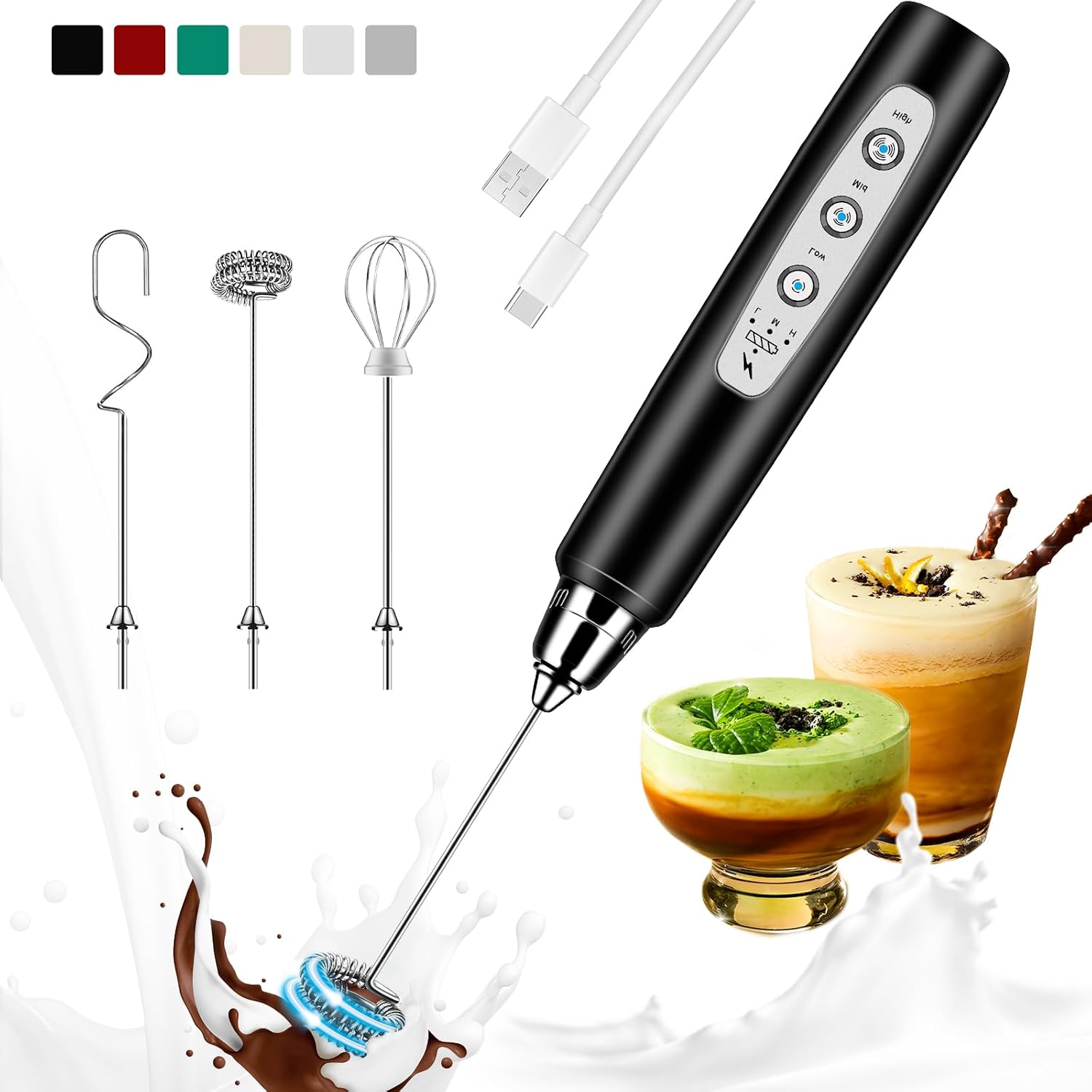 Espumador de Leche Recargable, - Milk Frother reseña y precio