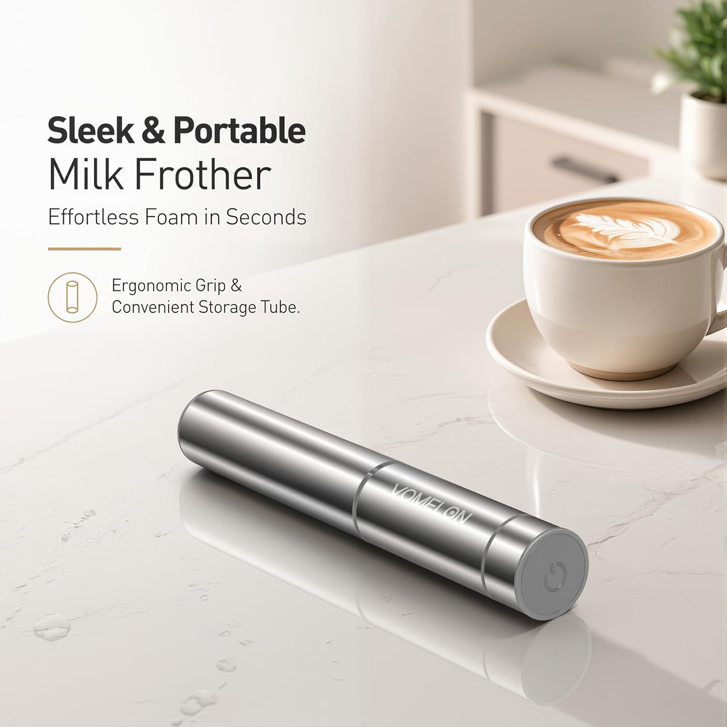 Espumador de Leche Portátil, E - Milk Frother reseña y precio