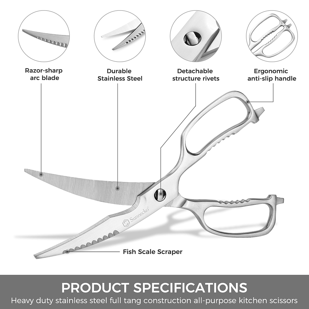 Sunnecko-tijeras de cocina pro - Kitchen Gadgets Cool reseña y precio