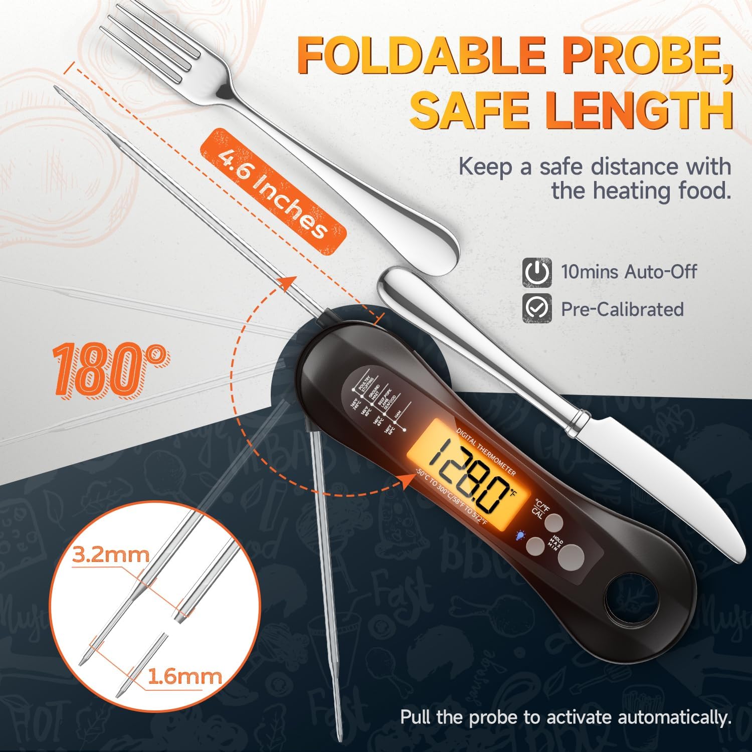 Termómetro digital para carne  - Instant Read Thermometer reseña y precio