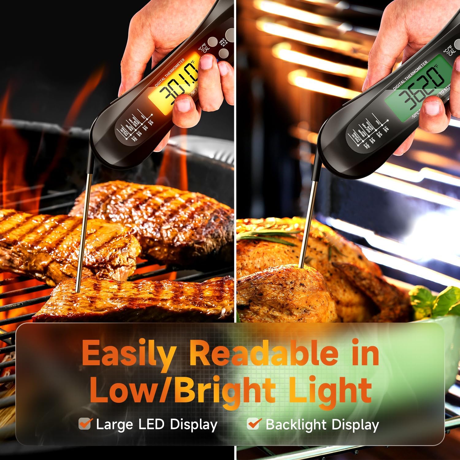Termómetro digital para carne  - Instant Read Thermometer reseña y precio
