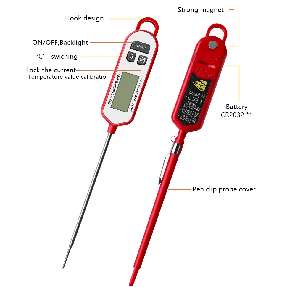 Termómetro Digital para carne, - Instant Read Thermometer reseña y precio