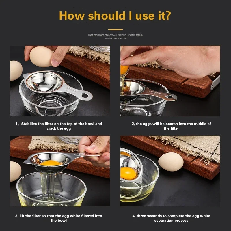 Separador de clara de huevo, u - Egg Separator Tool reseña y precio