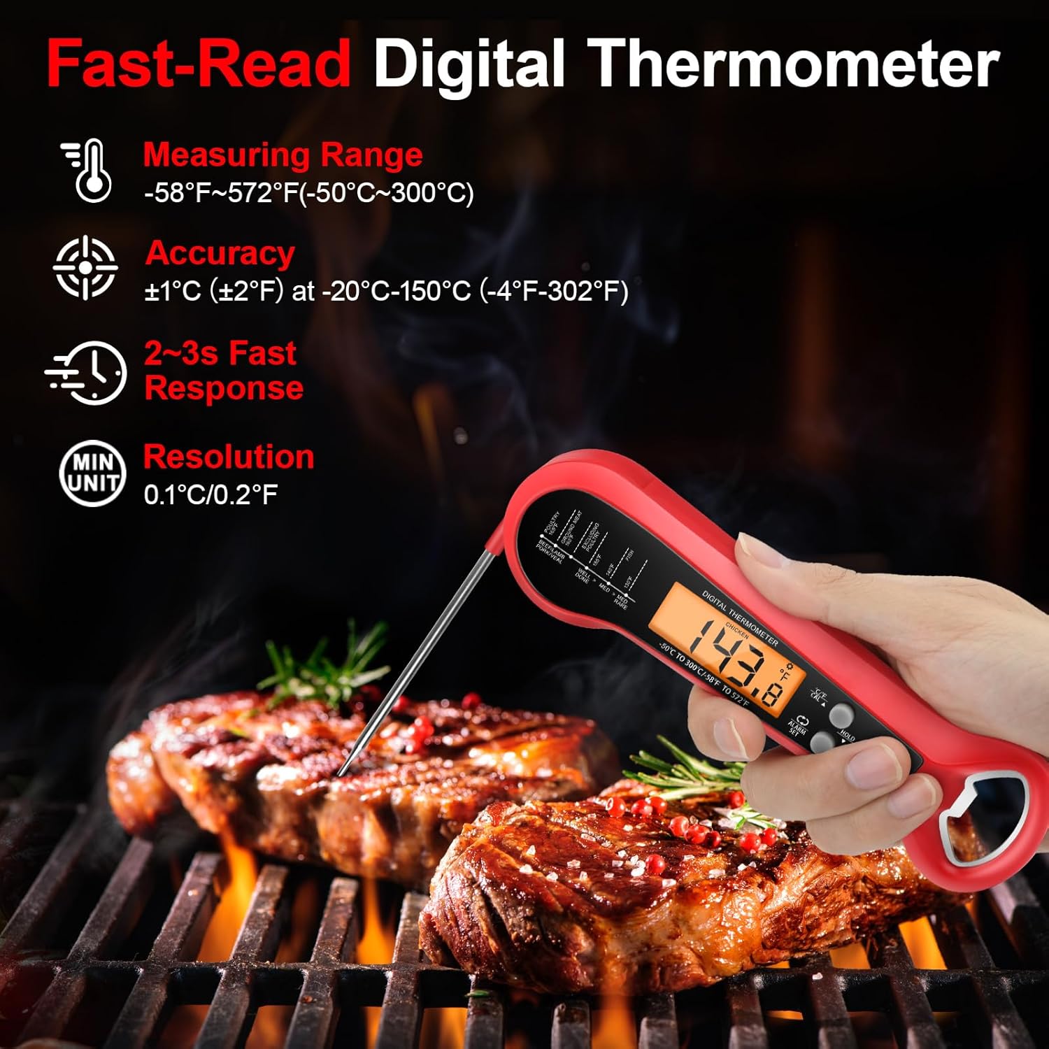 Termómetro Digital Profesional - Instant Read Thermometer reseña y precio