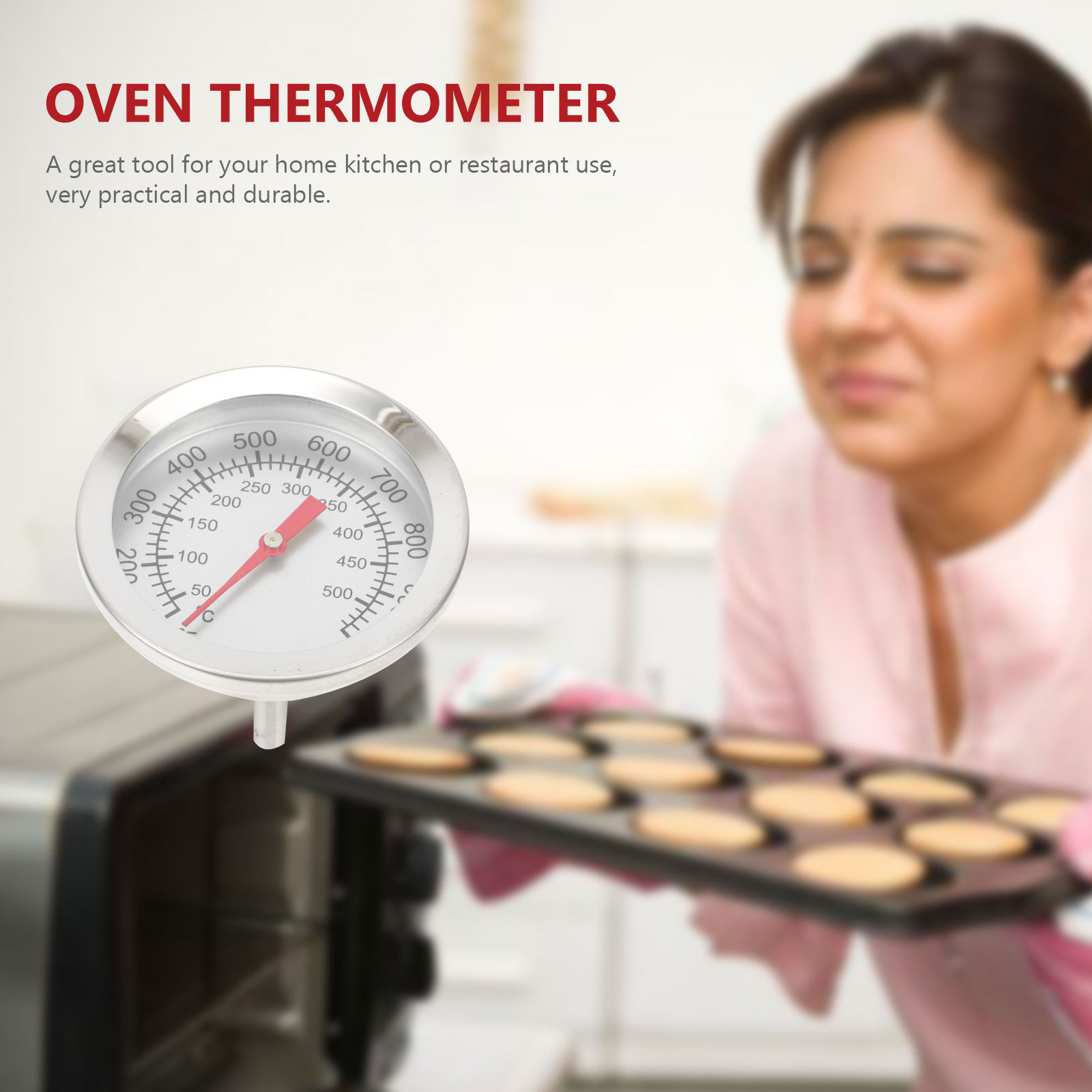 Termómetro para Horno de Acero - Instant Read Thermometer reseña y precio