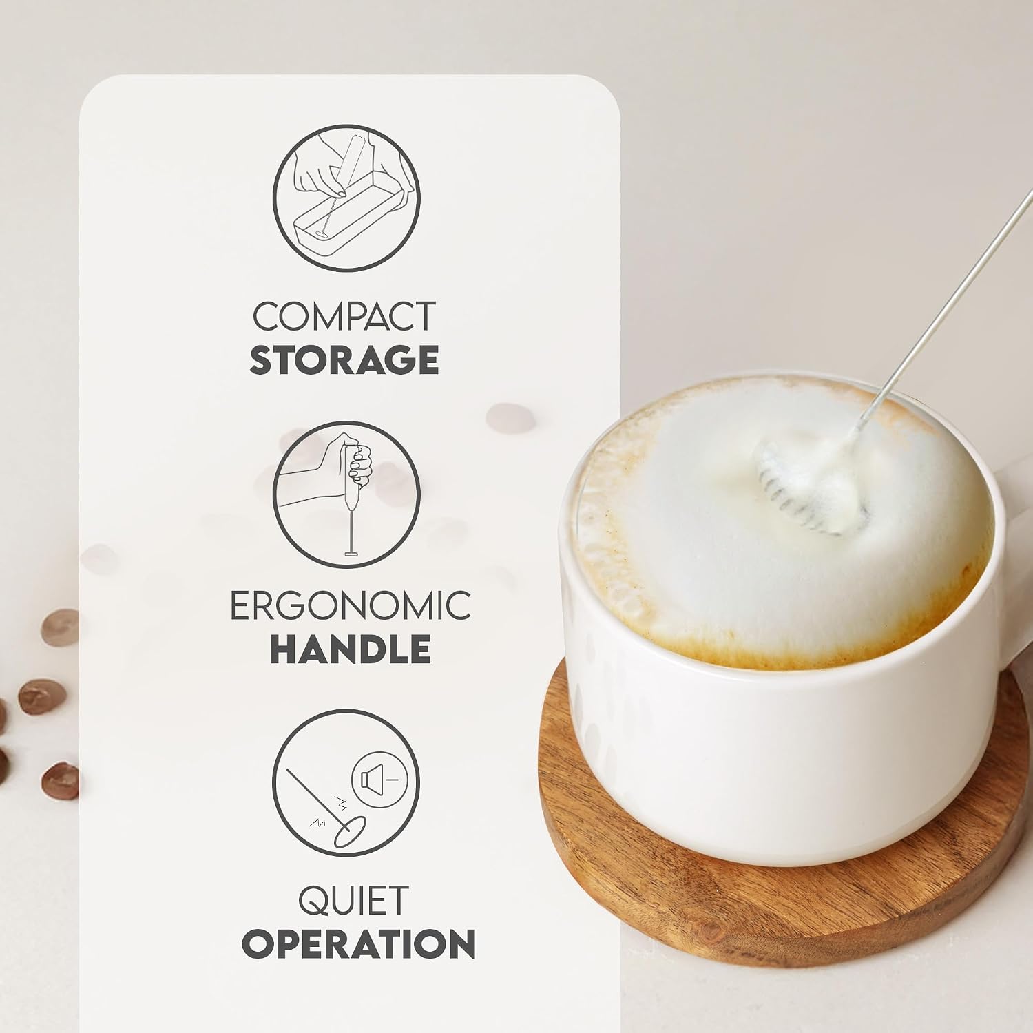 Espumador de Leche, Batidor Ma - Milk Frother reseña y precio
