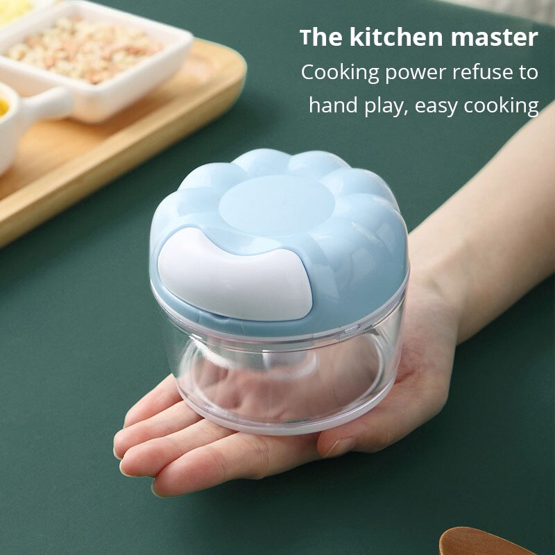 Trituradora Manual de ajo azul - Kitchen Hand Gadgets reseña y precio