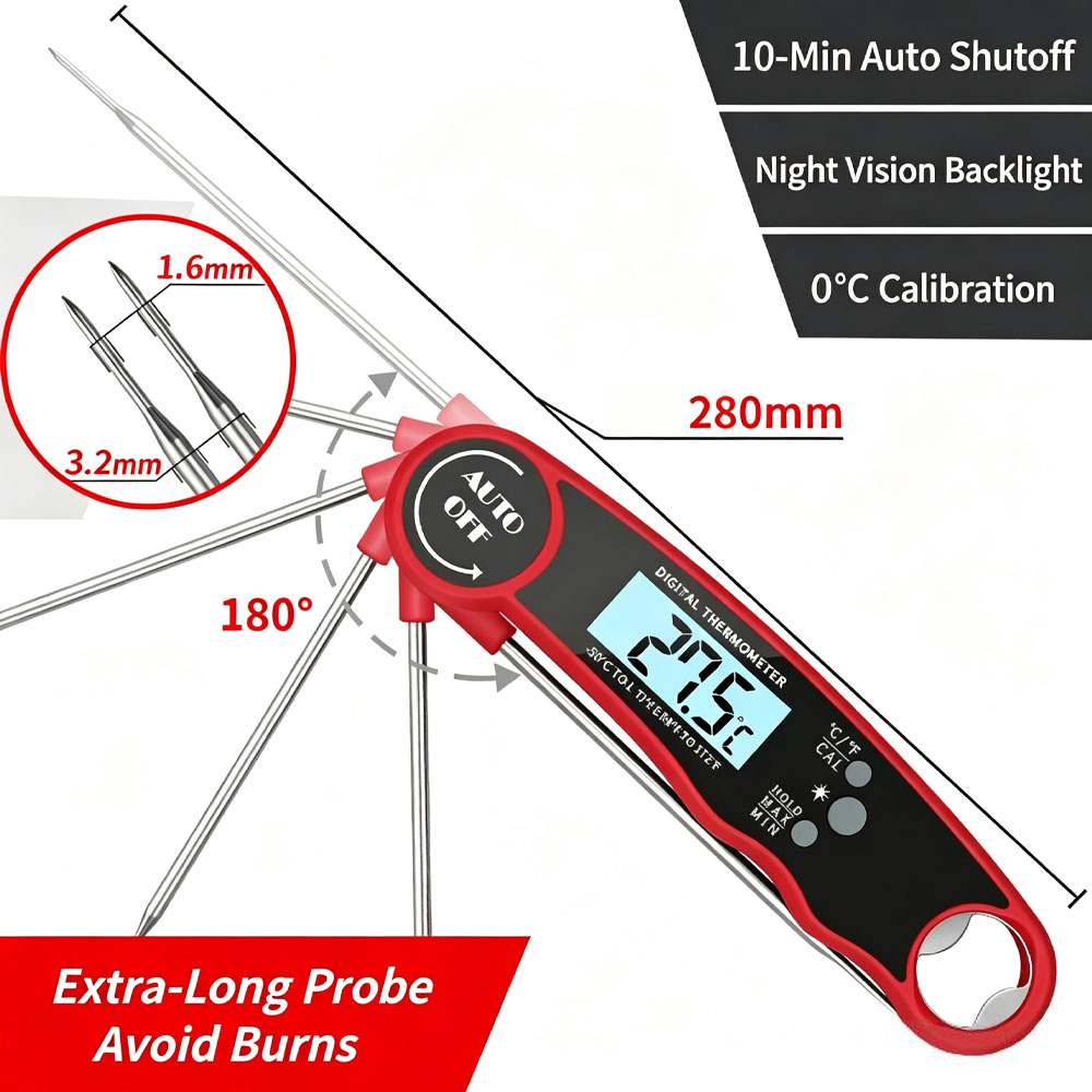 Termómetro Digital para Carne  - Instant Read Thermometer reseña y precio